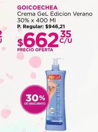 Punto de Salud Goicoechea crema gel edicion verano 30% 30% de descuento oferta
