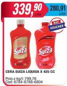 Maxiconsumo Cera suiza liquida oferta