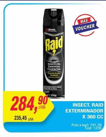 Maxiconsumo Insect. raid exterminador oferta