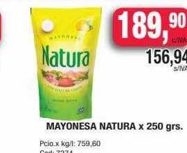 Maxiconsumo Mayonesa natura oferta