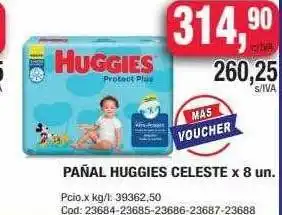 Maxiconsumo Pañal huggies celeste oferta