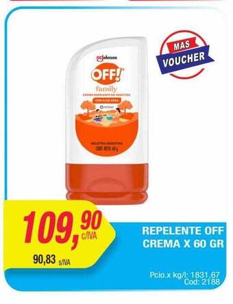 Maxiconsumo Repelente off crema oferta