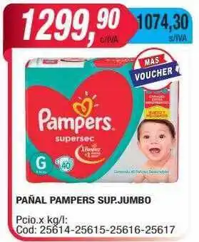 Maxiconsumo Pañal pampers sup jumbo oferta