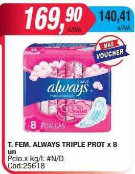 Maxiconsumo T fem always triple prot oferta