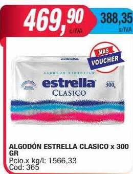 Maxiconsumo Algodón estrella clasico oferta