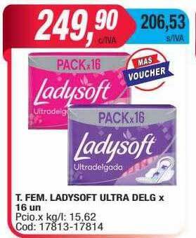 Maxiconsumo T. fem ladysoft ultra delg oferta