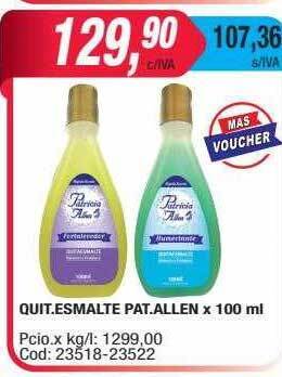 Maxiconsumo Quit esmalte pat allen oferta