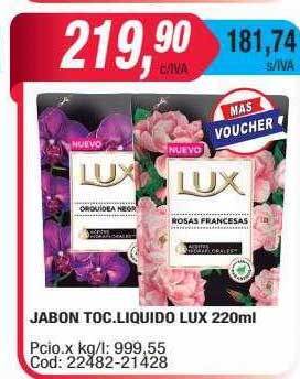 Maxiconsumo Jabon toc. liquido lux oferta