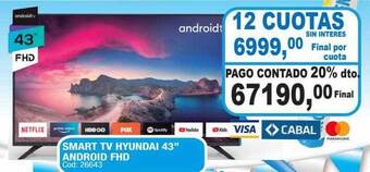 Maxiconsumo Smart tv hyundai 43 oferta