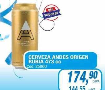 Maxiconsumo Cerveza andes origen rubia oferta