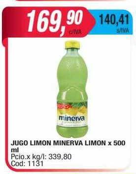 Maxiconsumo Jugo limon minerva limon oferta