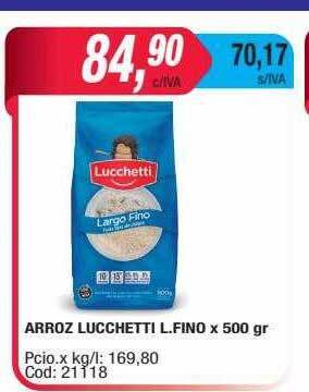 Maxiconsumo Arroz lucchetti l. fino oferta