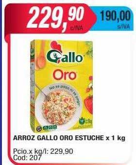 Maxiconsumo Arroz gallo oro estuche oferta