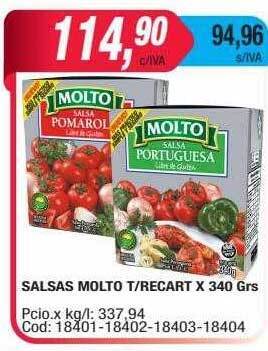 Maxiconsumo Salsas molto t recart oferta