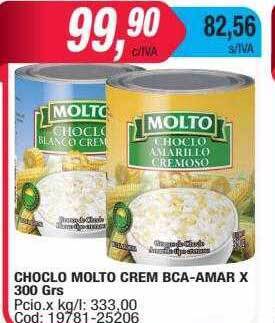Maxiconsumo Choclo molto crem bca-amar oferta