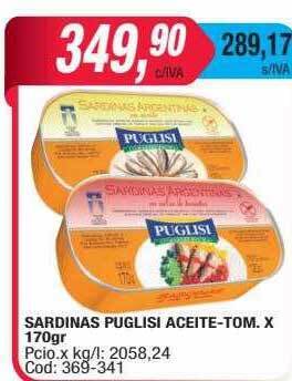 Maxiconsumo Sardinas puglisi aceite-tom oferta