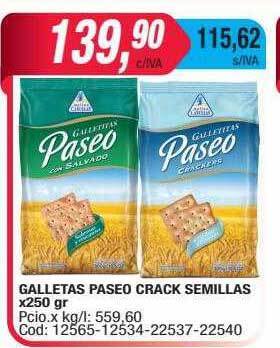 Maxiconsumo Galletas paseo crack semillas oferta