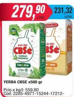 Maxiconsumo Yerba cbse oferta
