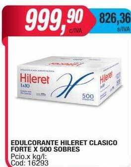 Maxiconsumo Edulcorante hileret clasico forte oferta