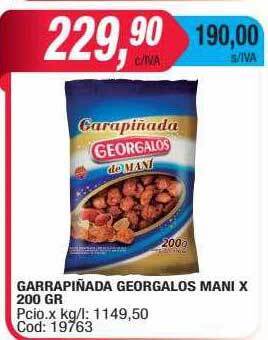 Maxiconsumo Garrapiñada georgalos mani oferta