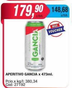 Maxiconsumo Aperitivo gancia oferta