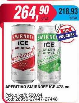 Maxiconsumo Aperitivo smirnoff ice oferta