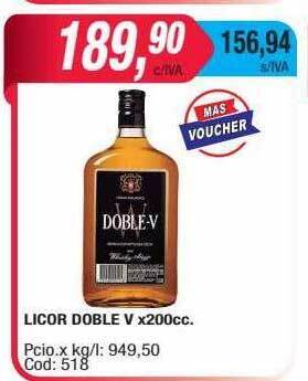 Maxiconsumo Licor doble v oferta