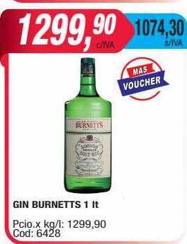 Maxiconsumo Gin burnetts oferta