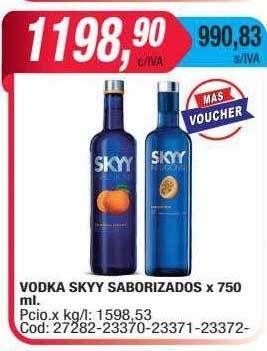 Maxiconsumo Vodka skyy saborizados oferta