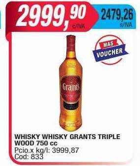 Maxiconsumo Whisky whisky grants triple wood oferta