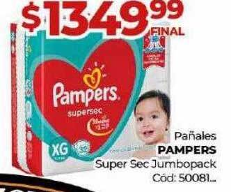Diarco Pañales pampers super sec jumbopack oferta