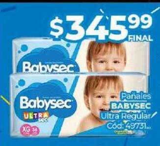 Diarco Pañales babysec ultra regular oferta