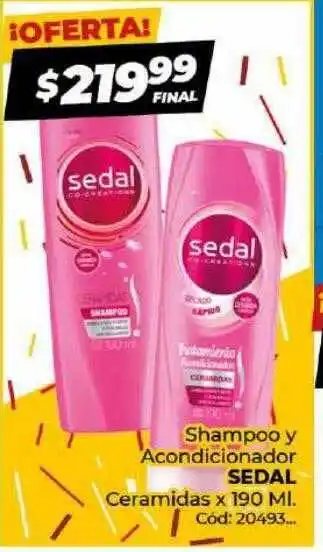 Diarco Shampoo y acondicionador sedal ceramidas oferta