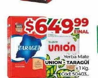 Diarco Yerba mate union taragüi oferta