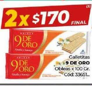Diarco Galletitas 9 de oro obleas oferta