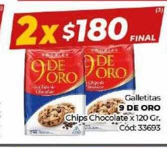 Diarco Galletitas 9 de oro chips chocolate oferta