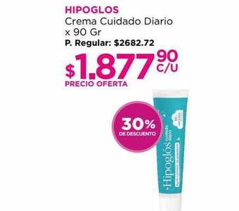 Punto de Salud Hipoglos crema cuidado diario 30% de descuento oferta