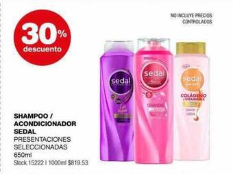Atomo Conviene Shampoo acondicionador sedal 30% descuento oferta