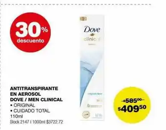 Atomo Conviene Antitranspirante en aerosol dove men clinical oferta