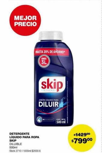 Atomo Conviene Detergente liquido para ropa skip oferta