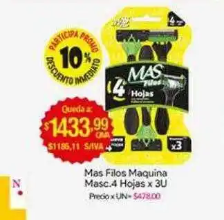 Medamax Mas filos maquina masc hojas x 3 oferta
