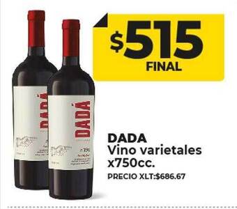Supermayorista Vital Dada vino varietales oferta