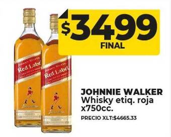 Supermayorista Vital Johnnie walker whisky etiq roja oferta