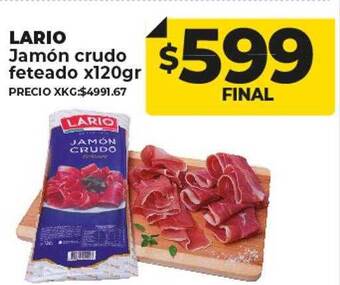 Supermayorista Vital Lario jamón crudo feteado oferta