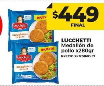Supermayorista Vital Lucchetti medallón de pollo oferta