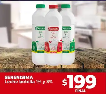 Supermayorista Vital Serenisima leche botella 1% y 3% oferta