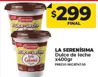 Supermayorista Vital La serenísima dulce de leche oferta