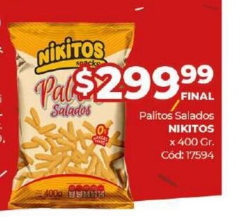 Diarco Palitos Salados Nikitos oferta