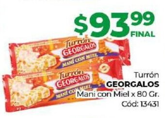 Diarco Turrón Georgalos oferta