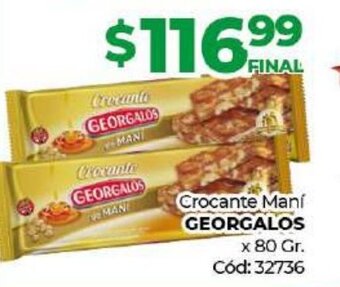 Diarco Crocante Maní Georgalos oferta